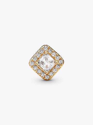 Charm Halo Quadrado Brilhante