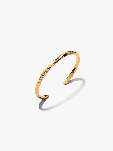 Bracelete Rígido Trançado Aberto