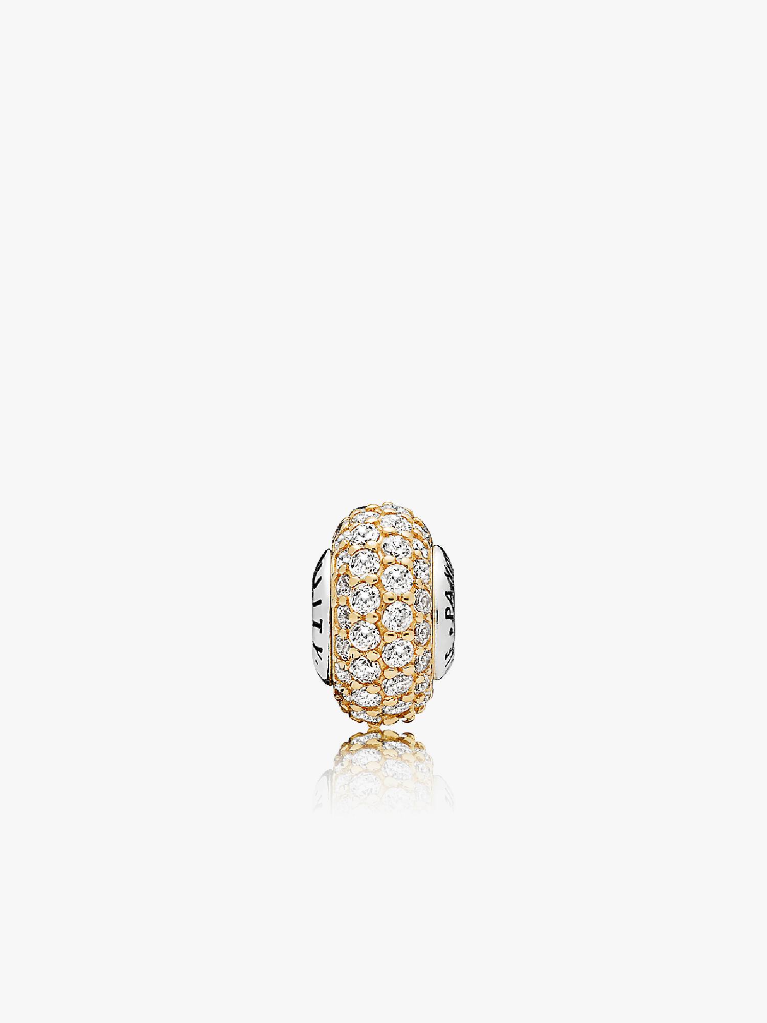 STABILITY ESSENCE COLLECTION spacer in 14k with clear cubic zirconia and silver core