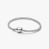 Pulseira de Malha Brilhante com Fecho de Coração Pulseira de Malha Brilhante com Fecho de Coração