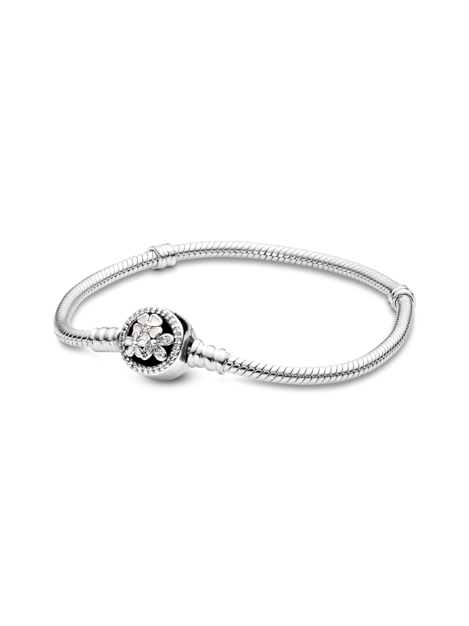 Pulseira Corrente Snake Pandora Moments Flor Clasp