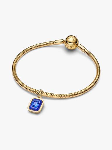Charm Pendente Hexágono em Azul Celestial