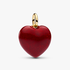 Charm Pendente de Coração Curvo Vermelho Charm Pendente de Coração Curvo Vermelho