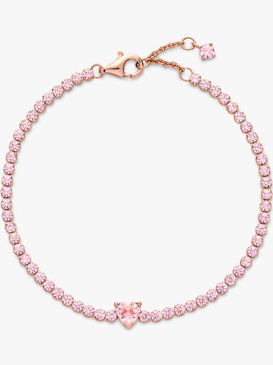 Pulseira Riviera de Coração brilhante