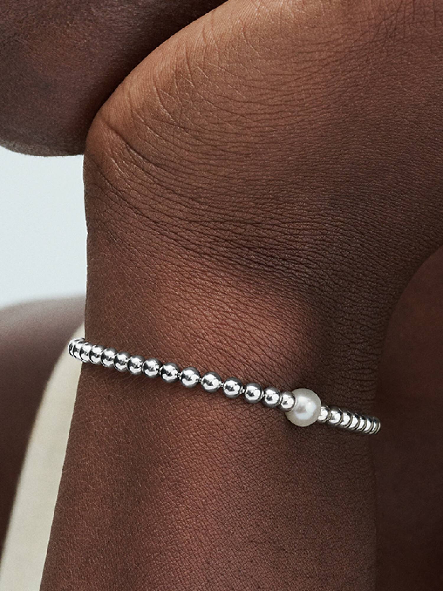 Bracelete Esferas com Pérola Cultivada em Água Doce