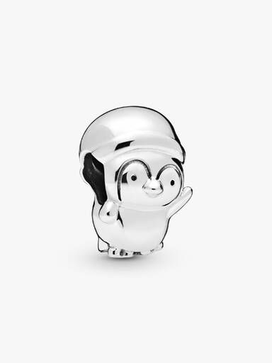 Penguin sterling silver charm