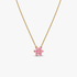 Colar com Pendente Flor Cor-de-Rosa Brilhante Colar com Pendente Flor Cor-de-Rosa Brilhante