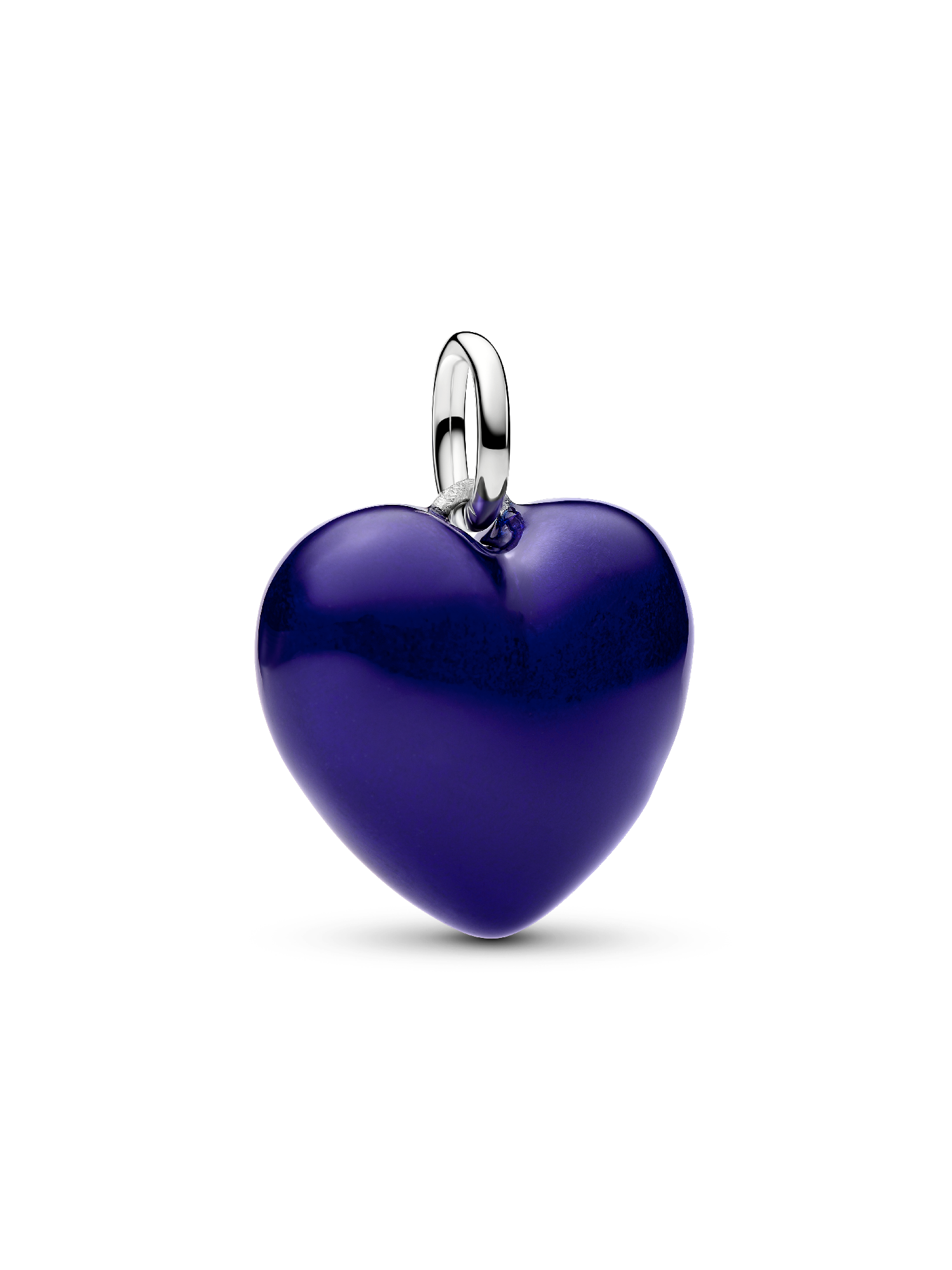 Charm Pendente de Coração Curvo Azul