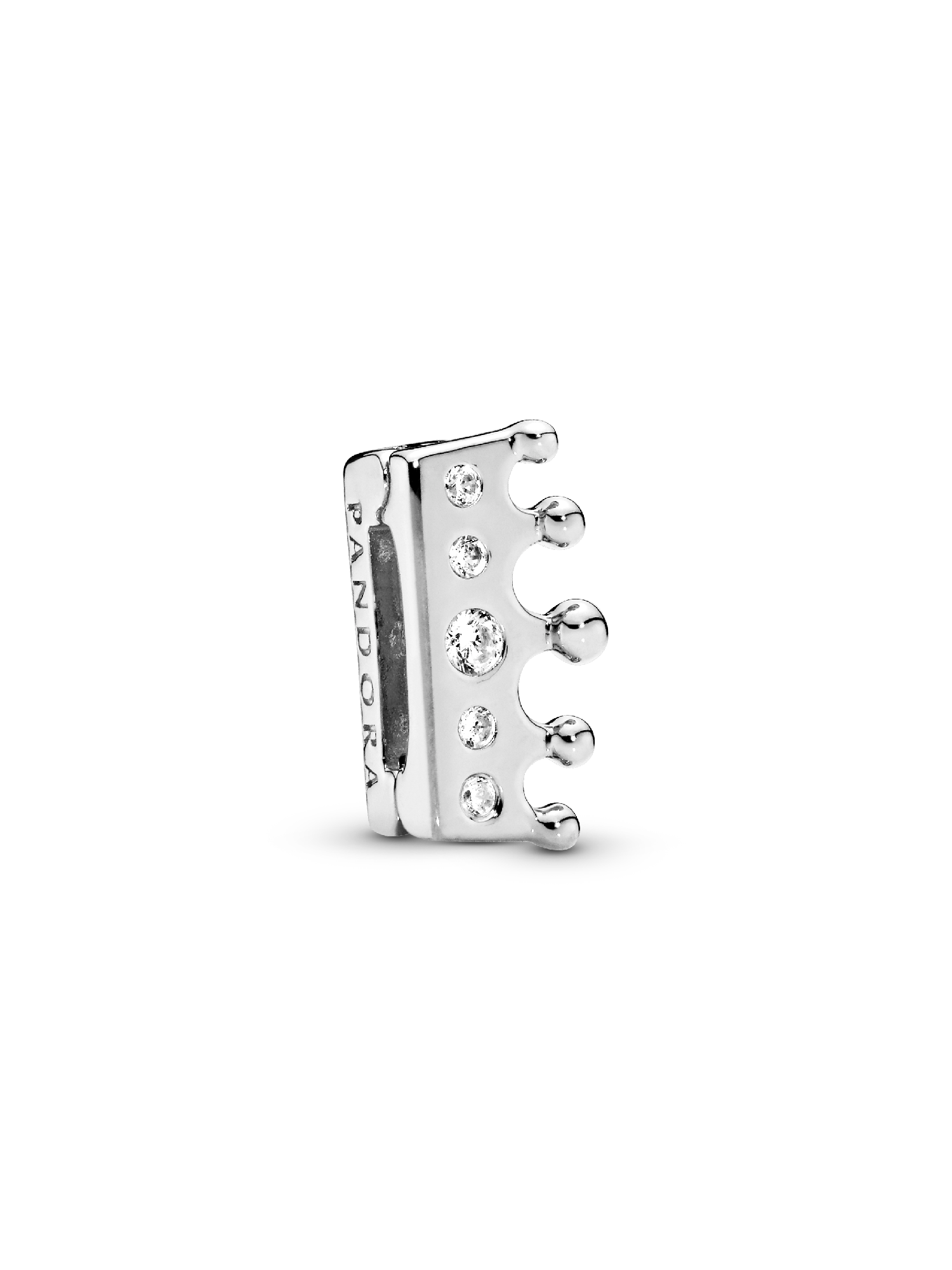 PANDORA Reflexions crown silver clip charm with clear cubic zirconia