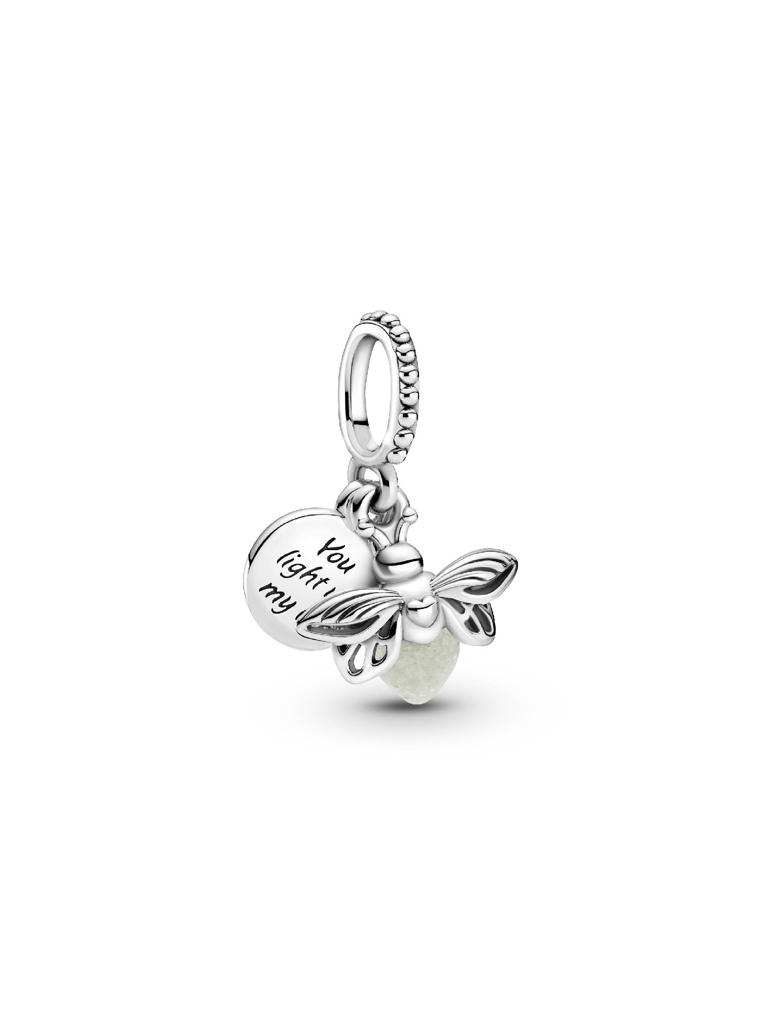 Charm pendente de vaga-lume que brilha no escuro