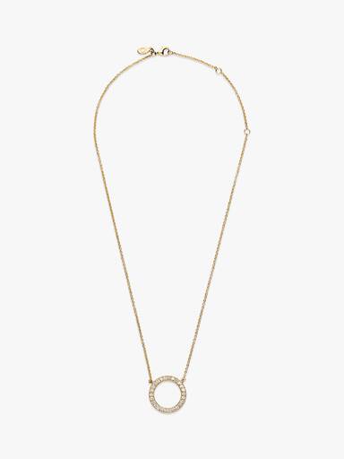 PANDORA logo reversible collier in PANDORA shine with clear cubic zirconia