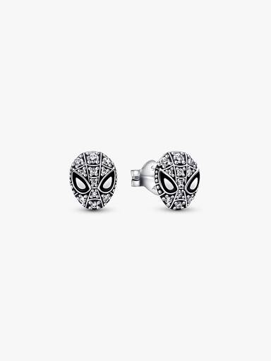 Brincos de botão En Pavê Máscara de Spiderman de Marvel