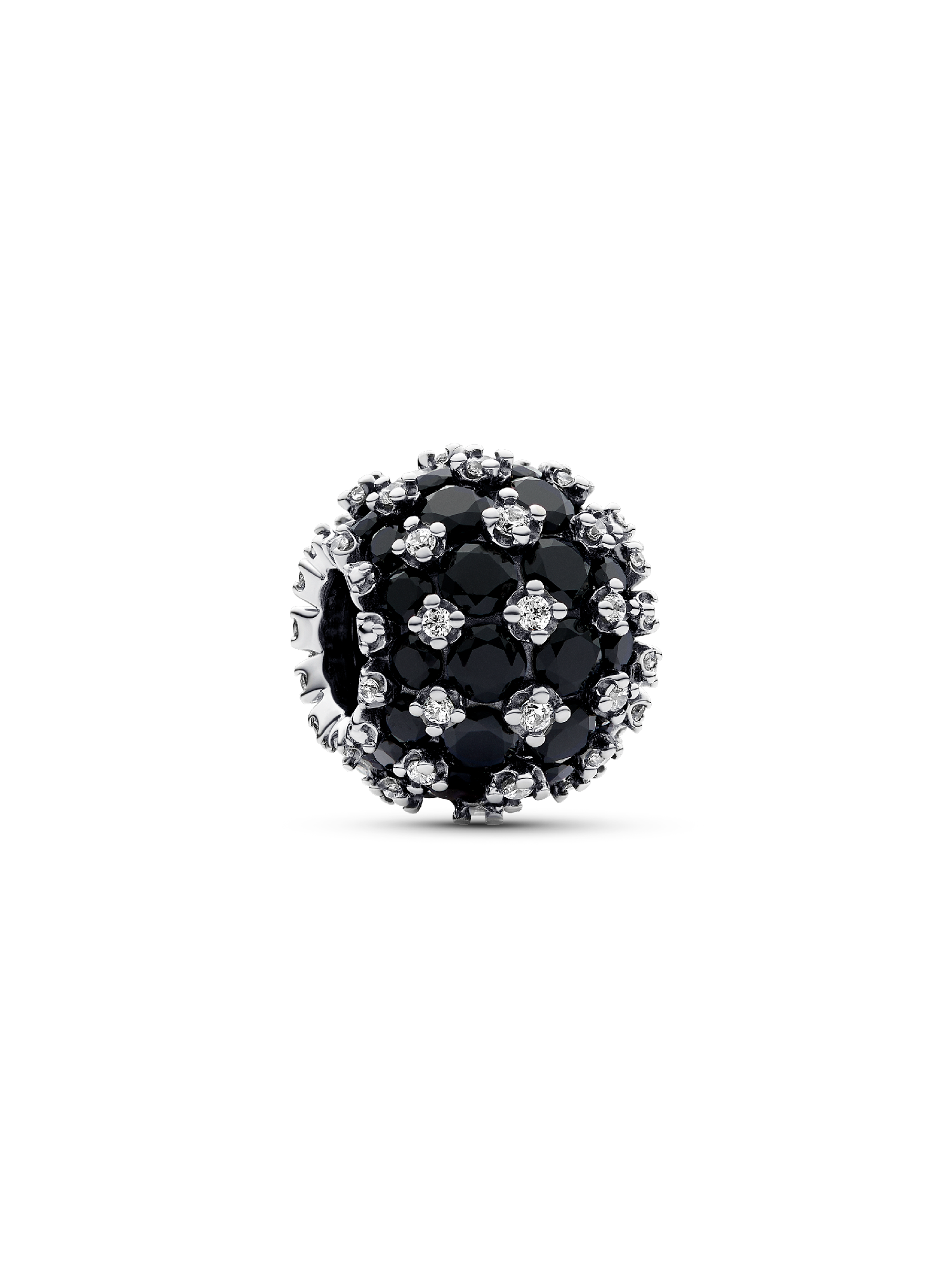 Charm Esférico Brilhante Preto com Zircônia Cúbica