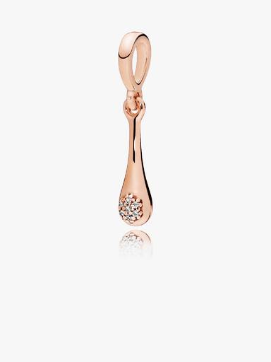 Modern LovePod PANDORA Rose pendant with clear cubic zirconia
