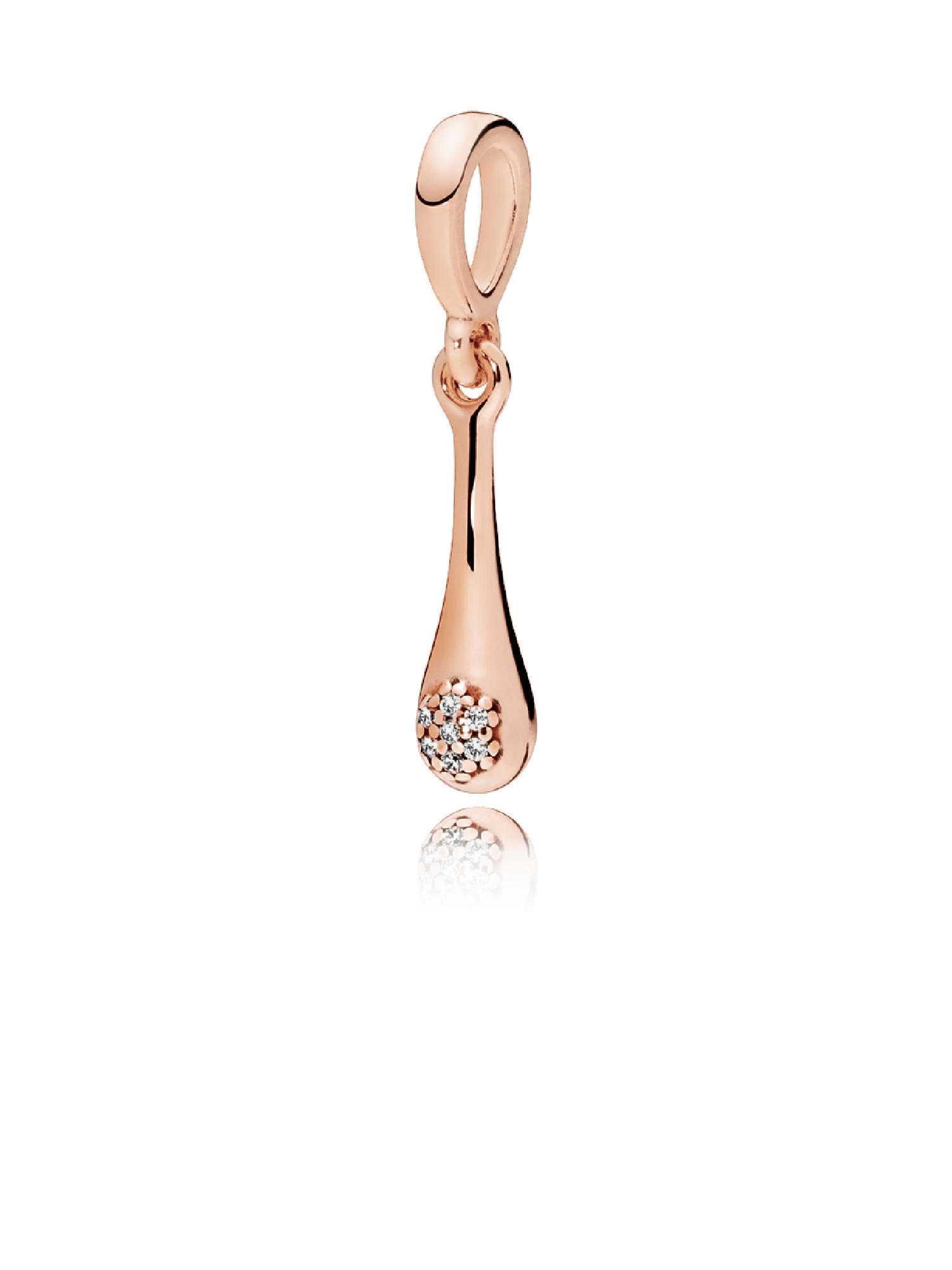 Modern LovePod PANDORA Rose pendant with clear cubic zirconia
