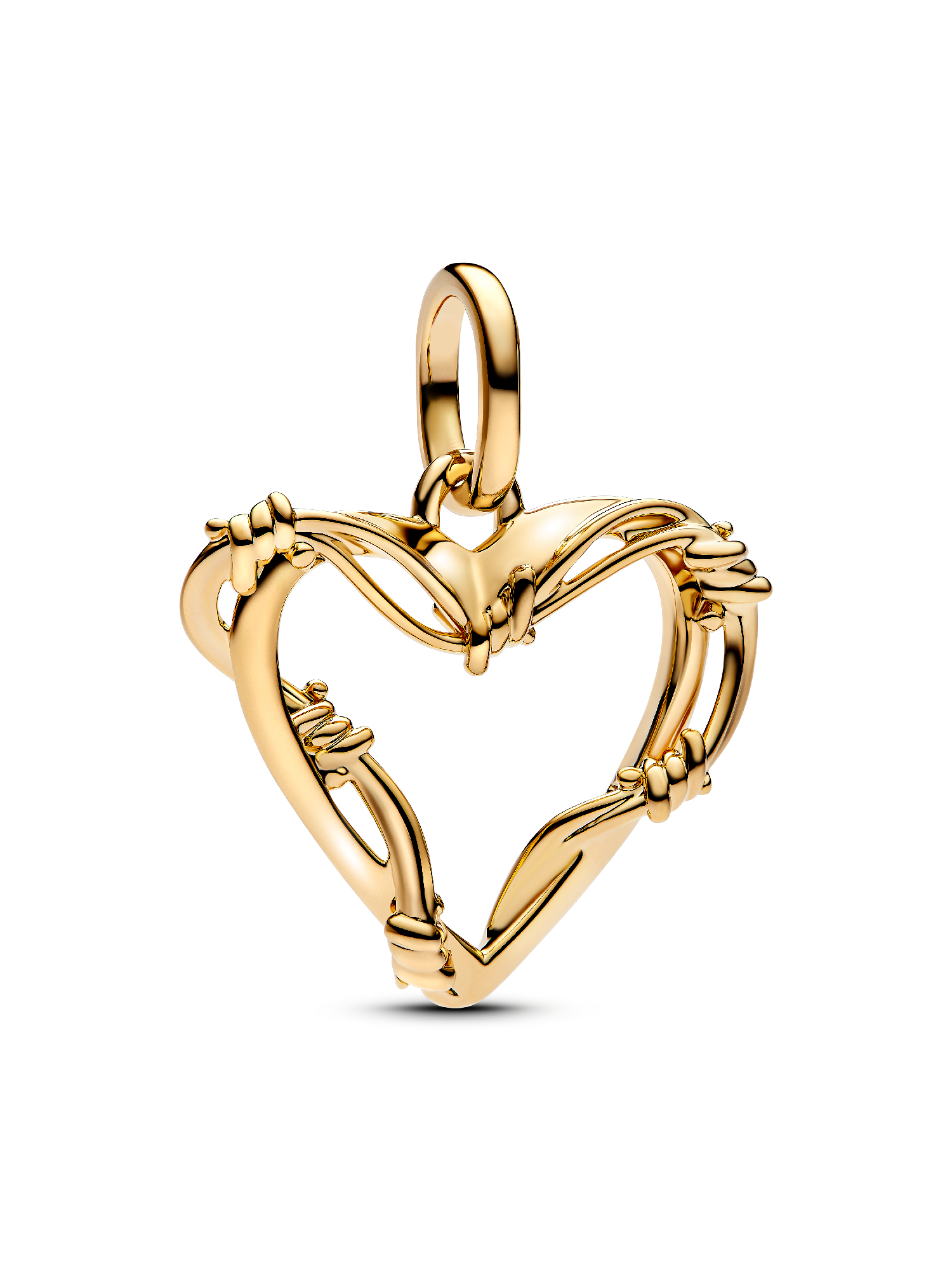 Charm Medalhão Coração de Arame