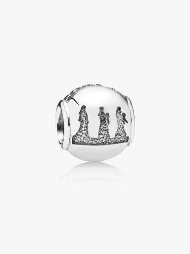 Nativity silver charm