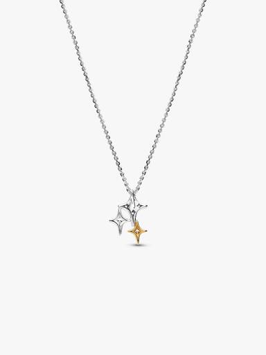 Colar com Pingente de Três Estrelas