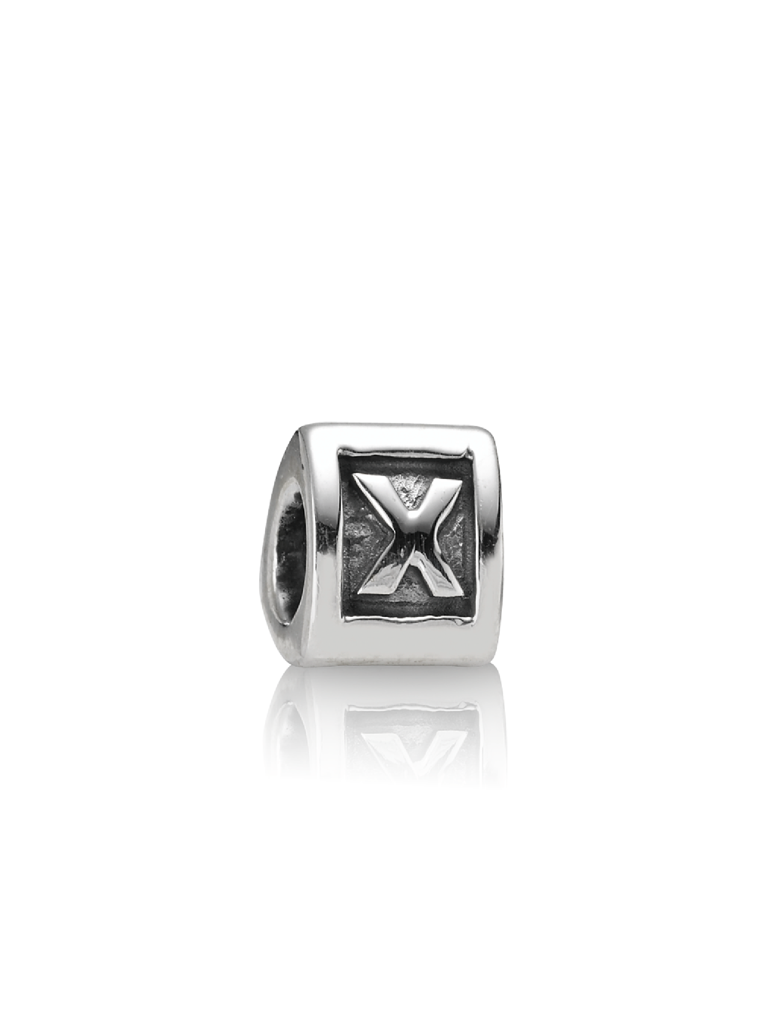 Capital X silver charm