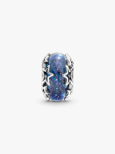 Charm de Murano Azul Galáxia e Estrela
