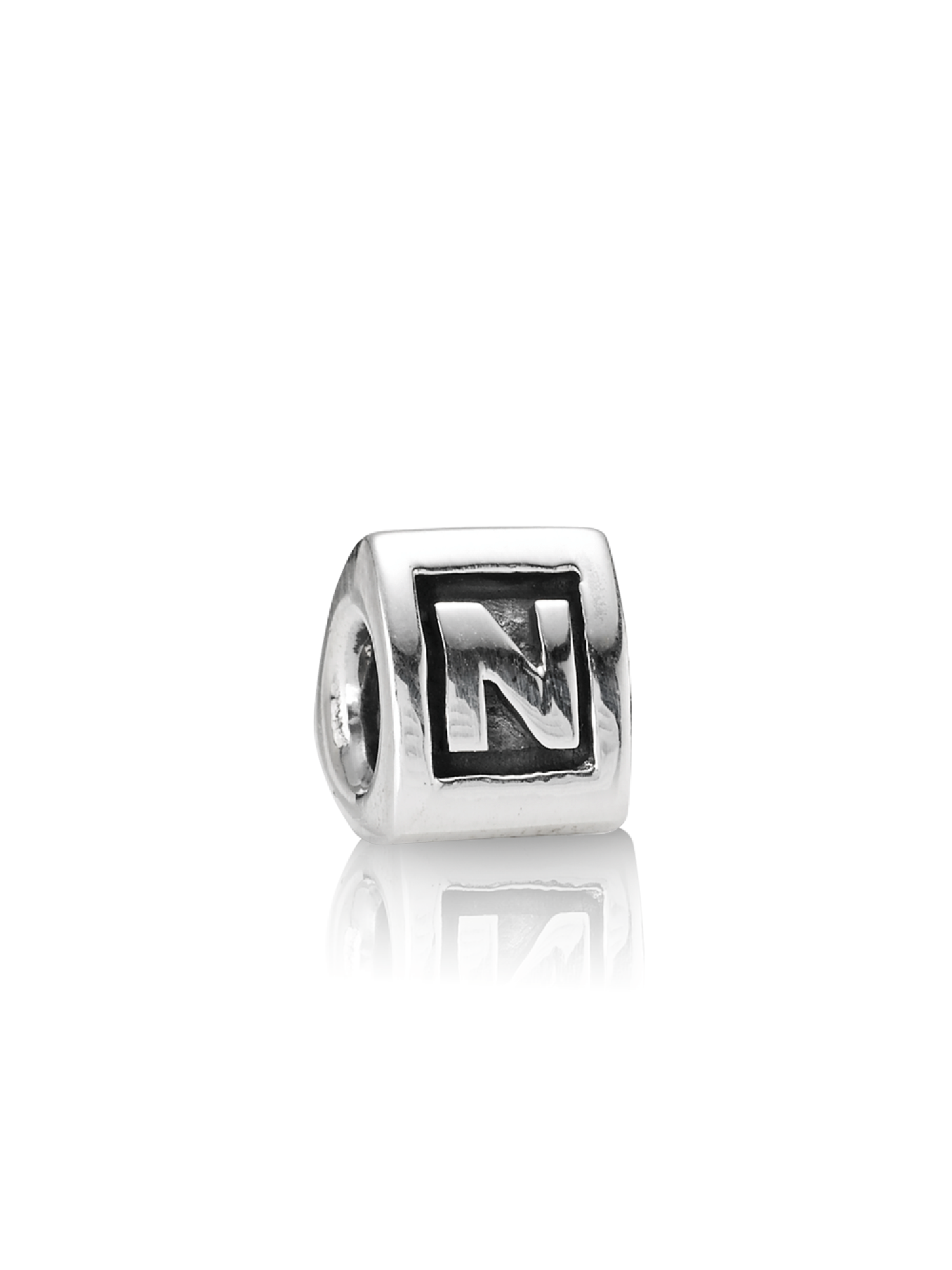 Capital N silver charm
