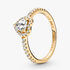 Heart gold ring with clear cubic zirconia Heart gold ring with clear cubic zirconia