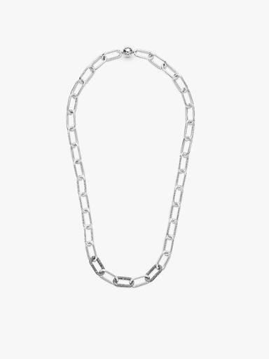 Sterling silver medium link necklace