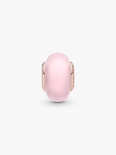 Charm de Vidro de Murano Rosa Fosco