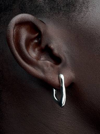 Brincos de Argola Aberta com forma Orgânica em V