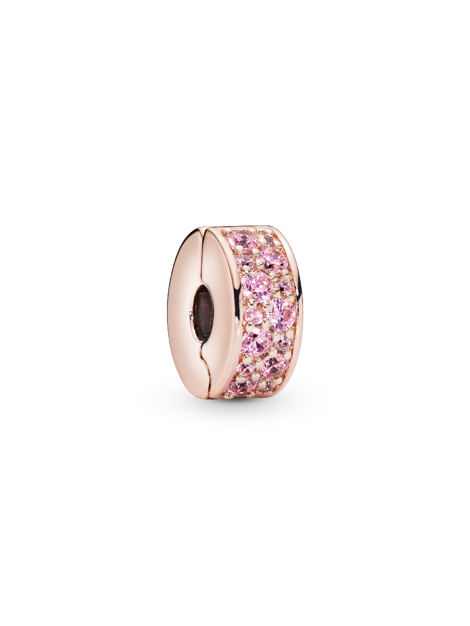 Clip Charm Pavé Rosa