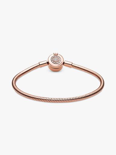 Pulseira Corrente Snake com Coroa Brilhante