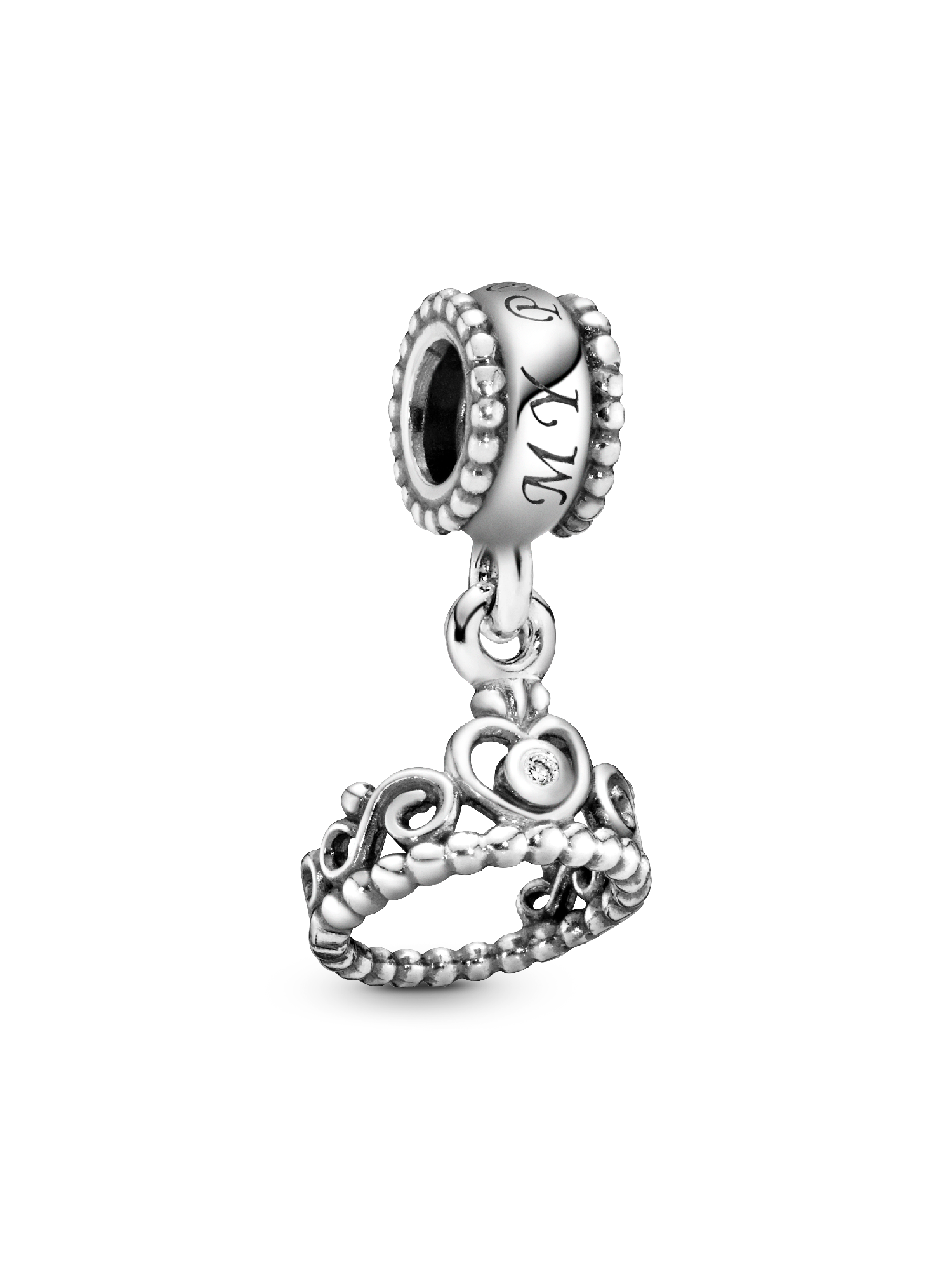 Tiara silver dangle with cubic zirconia