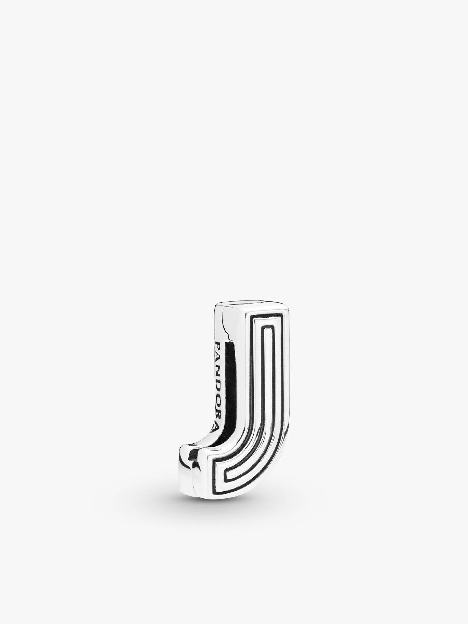 Pandora Reflexions letter J silver clip charm
