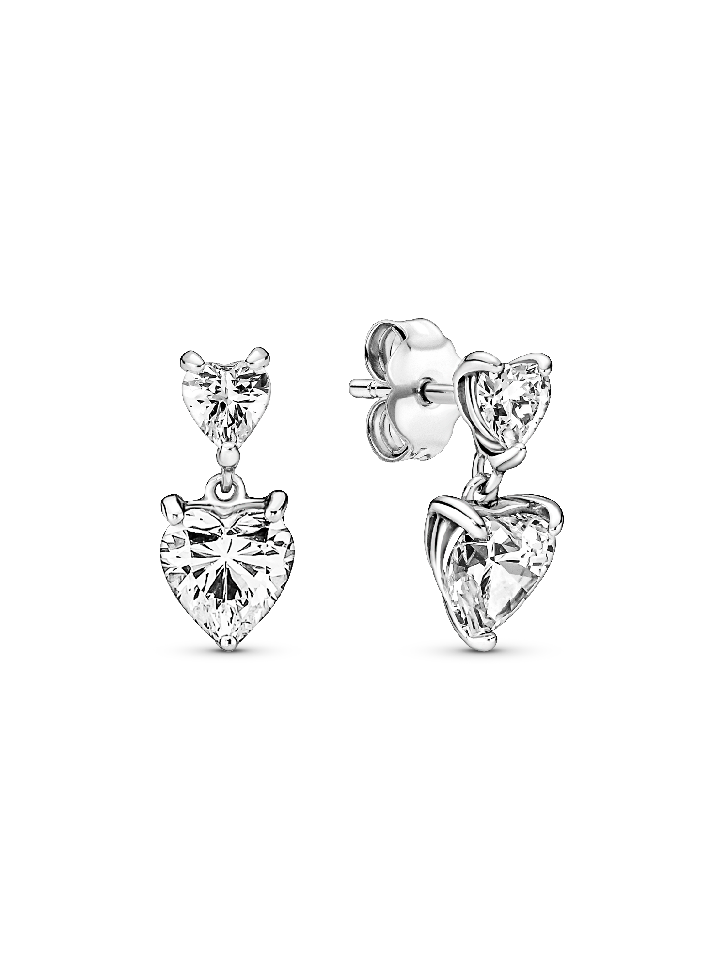 Brincos Mini Pendente de Coração Brilhante