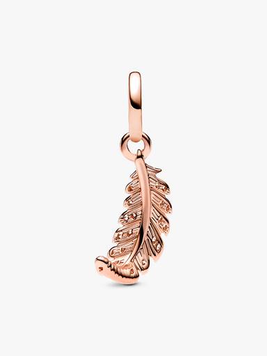 Charm Pendente Pena Curvada Flotante