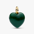 Charm Pendente de Coração Curvo Verde Charm Pendente de Coração Curvo Verde