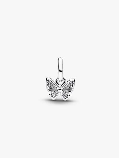Mini Charm Pendente Borboleta Rosa