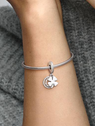 Charm Pendente Trevo de Quatro Folhas da Sorte