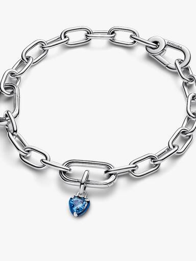 Mini Charm Pendente Coração Chakra Azul Pandora Me