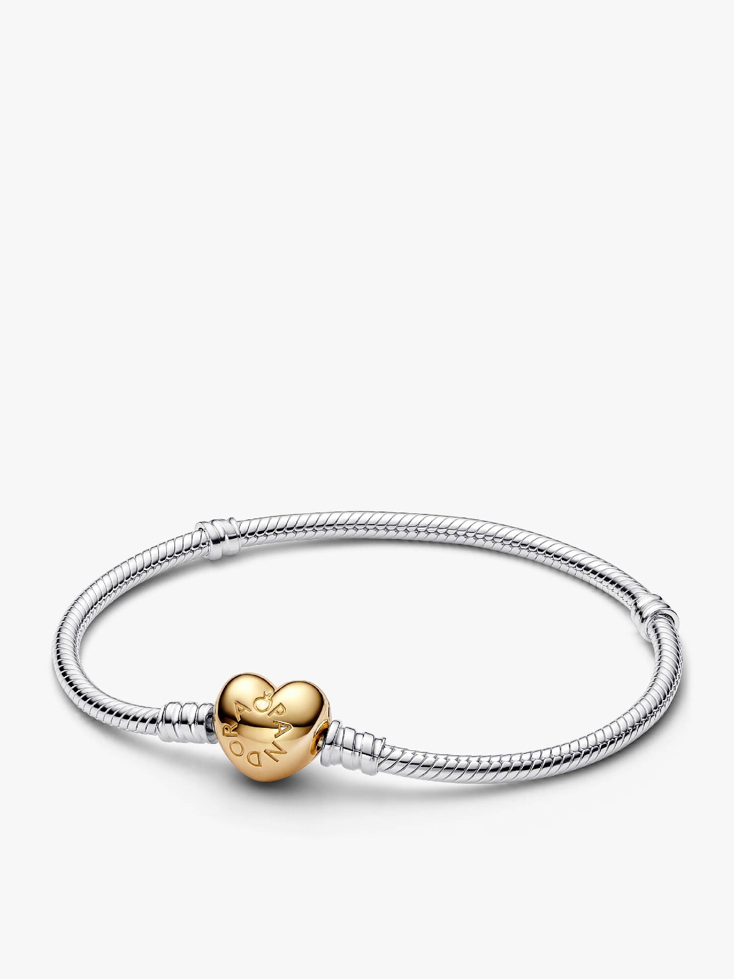 Pulseira Corrente snake com fecho de coração