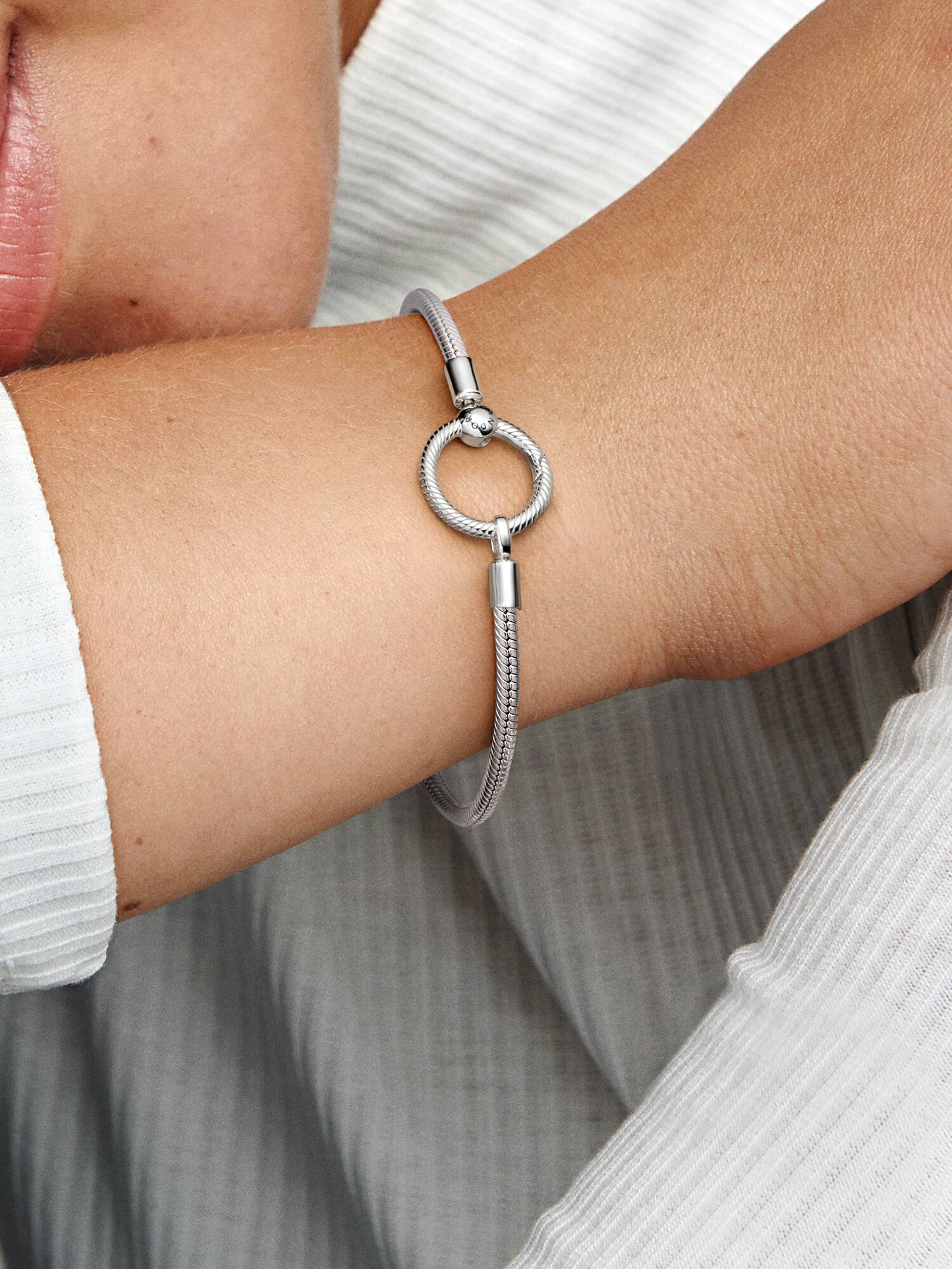 Pulseira Corrente Snake com Fecho em  O
