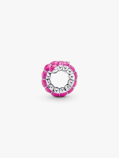 Charm Lagarta Rosa Enrolada