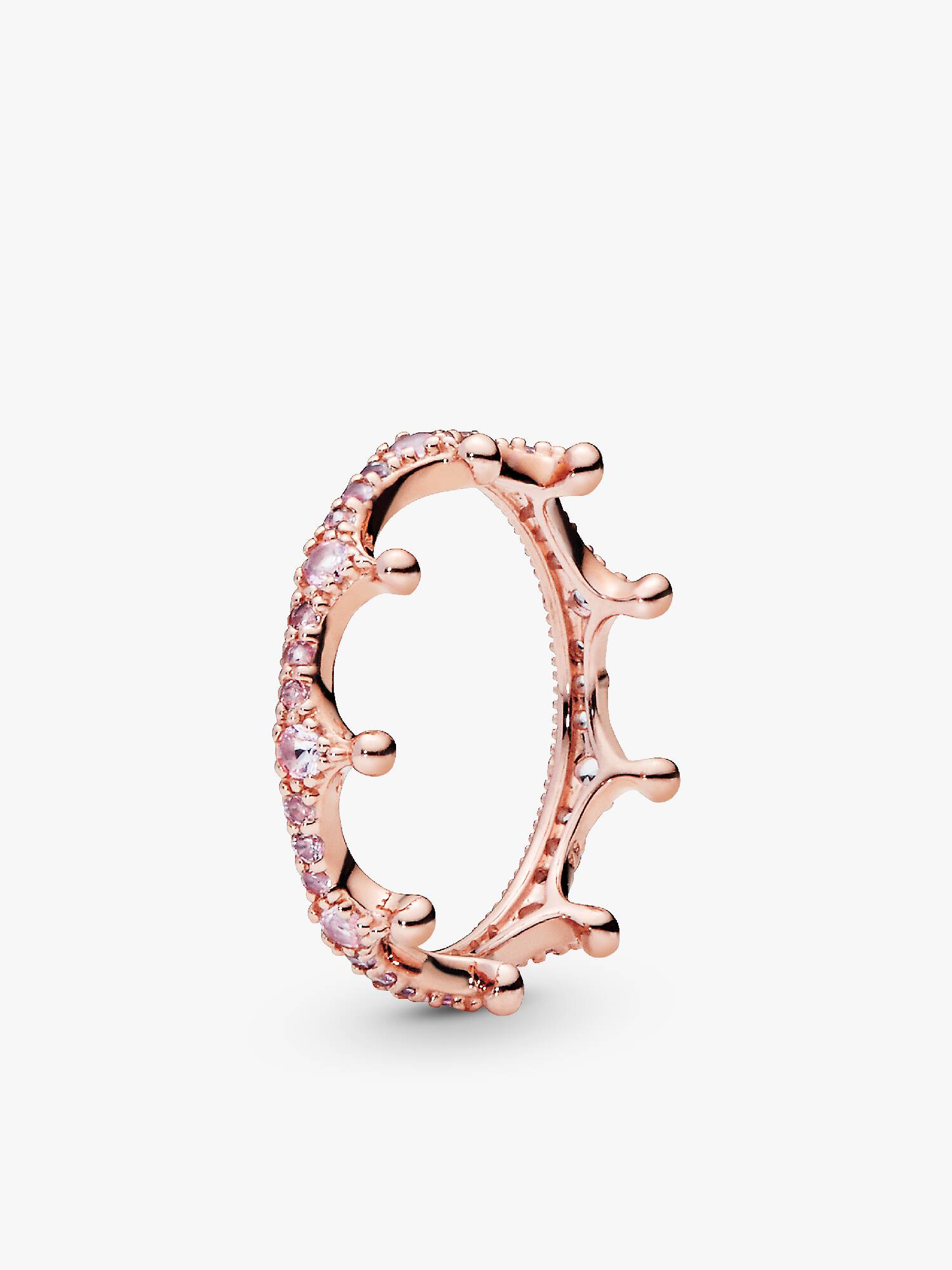 Anel Coroa Deslumbrante Rosa