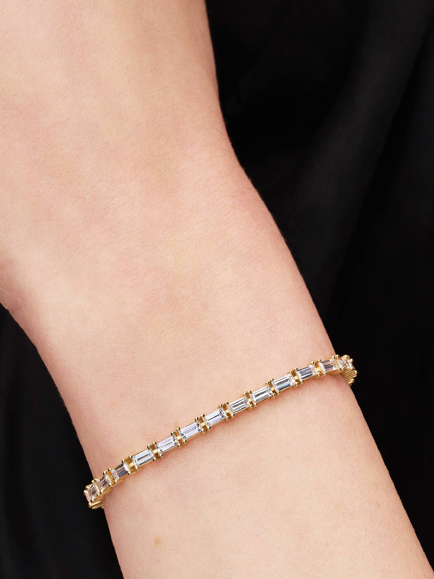 Pulseira de Riviera Baguette Brilhante