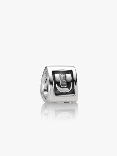 Capital U silver charm