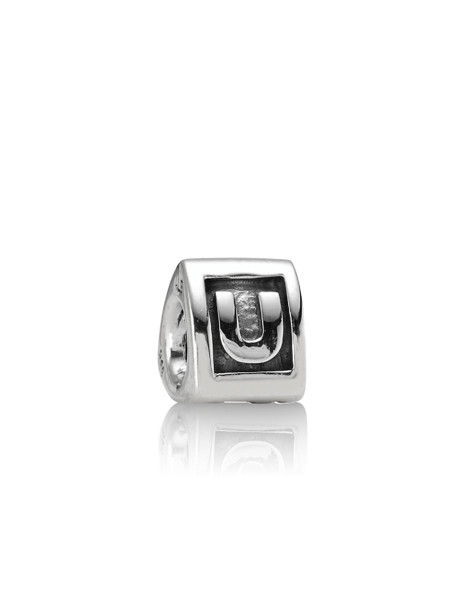Capital U silver charm