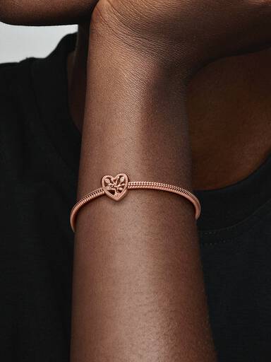 Charm Coração Vazado Árvore da Família