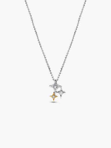 Colar com Pingente de Três Estrelas