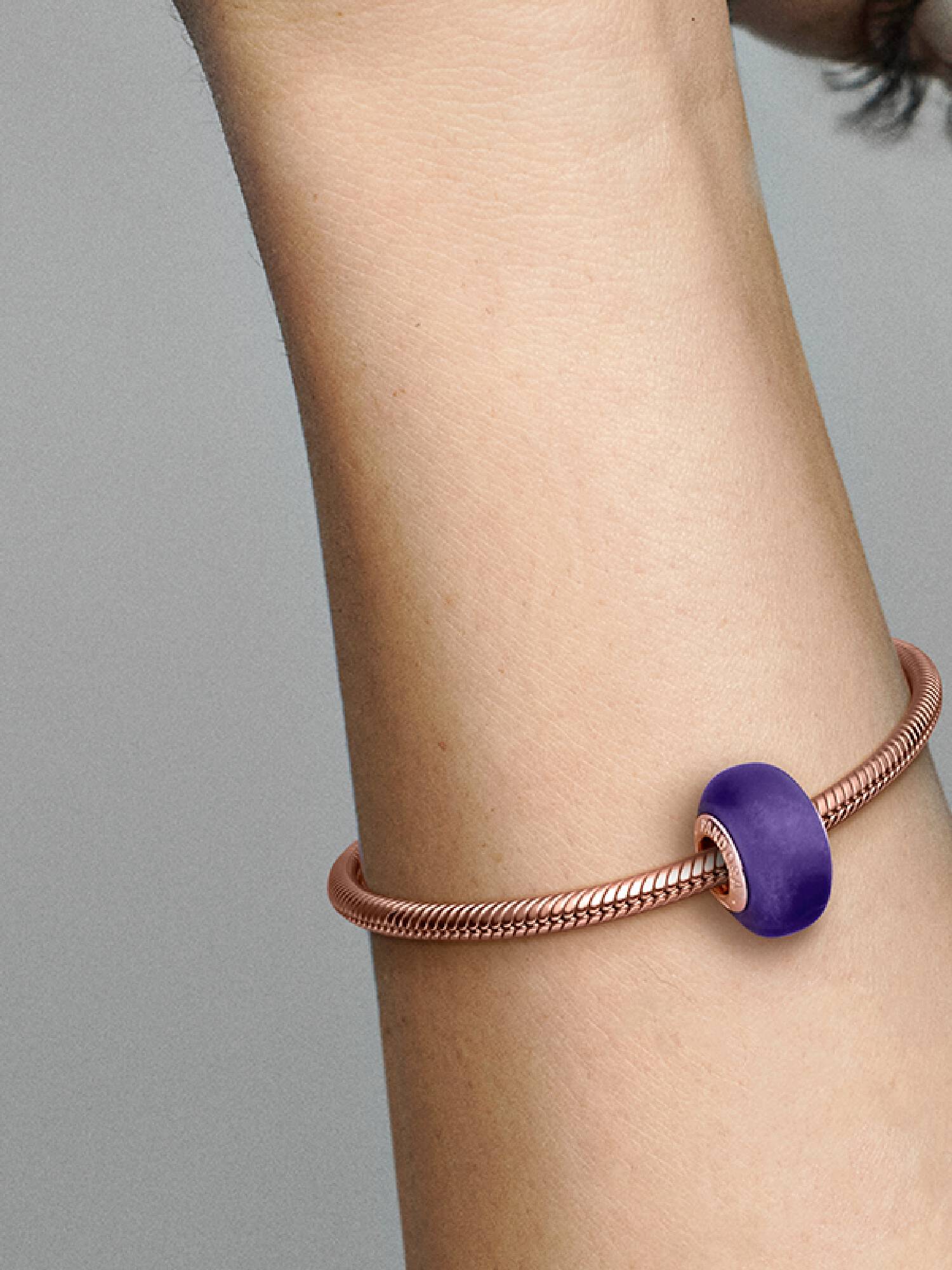 Charm de Vidro Murano Roxo Fosco