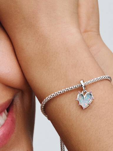Charm pendente duplo opalescente da amizade fruta-cor